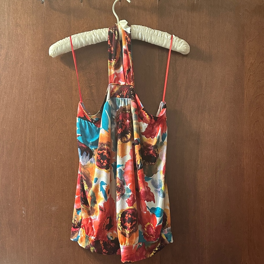 Colorful Floral halter top size small